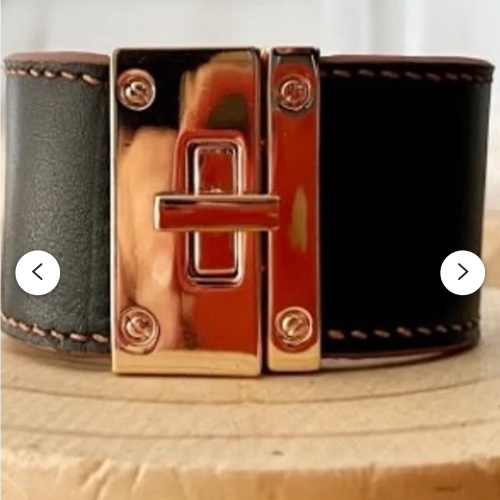 Leather buckle cuff bracelet